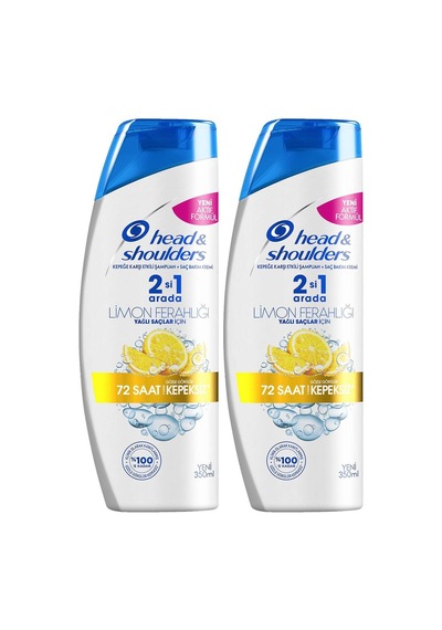 Limon Ferahlığı 2'si 1 Arada Kepeğe Karşı Etkili Şampuan X 2 Adet Yağlı