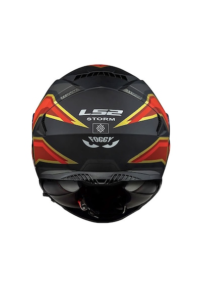 LS2 Storm Foggy Kask Mat Siyah-Kırmızı