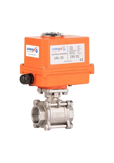 Unox Elektrik Aktüatörlü Paslanmaz Küresel Vana (424316292)