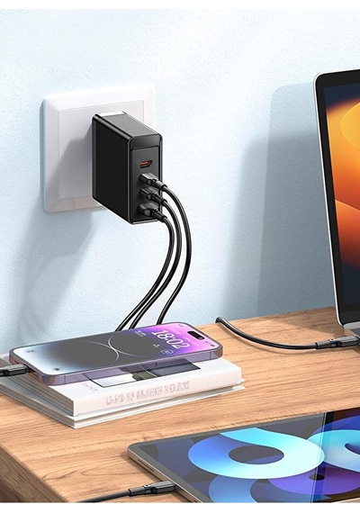100w Gan Pd Hızlı Şarj Adaptörü 1xusb 3xtype-c Laptop Ve