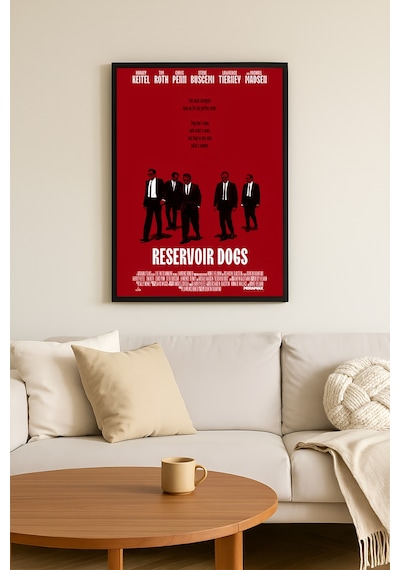 Rezervuar Köpekleri Siyah Ahşap Çerçeveli Poster, Film Duvar Tablosu