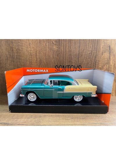 1955 Chevy Bel Aır Yeşil Mavi Model Araba 1955 Chevy Bel Aır