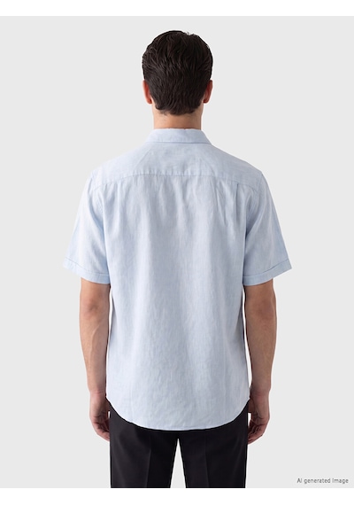 Lcwaıkıkı Classic Mavi Regular Fit Kanvas Erkek Gömlek