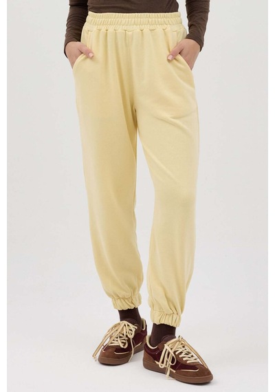 Buly Cozy Beli Lastikli Jogger Eşofman Altı Butter Sarı