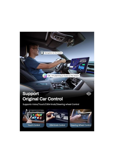 P80, 2'si 1 Arada Kablosuz Carplay Ve Android Auto Adaptörü - Kablolu Bağlantıyı Kablosuza Çevirci Diğer
