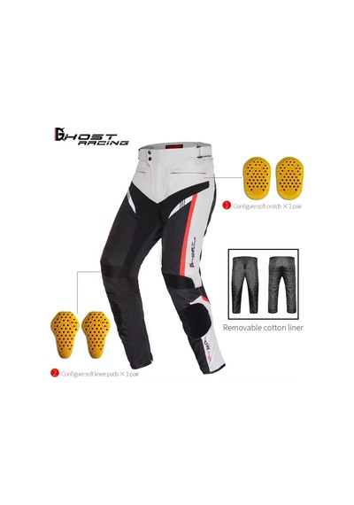 Ghost Racing GR-K06 Oxford Kumaş Unisex Yarış Motosiklet Pantolon Siyah