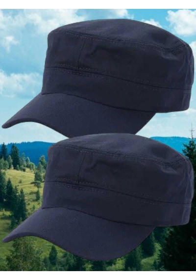 Tezzgelsin Unisex Pamuklu Castro Şapka 2 Adet Lacivert Lacivert