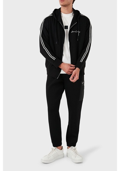 Armani Exchange Erkek Kapüşonlu Sweatshirt - Siyah Black