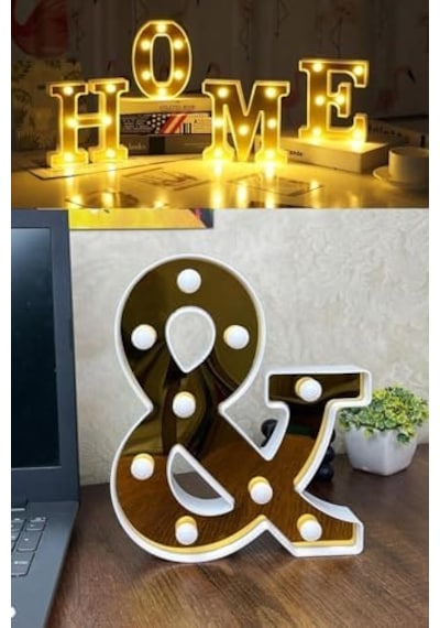 Dekoratif Led Işıklı 3d Büyük Boy Organizasyon Doğum Günü Kutlama And .