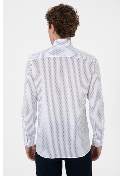 U.S. Polo Assn. U.s. Polo Assn. Erkek Uzun Kollu Slim Fit Gömlek 2108466 Mavi