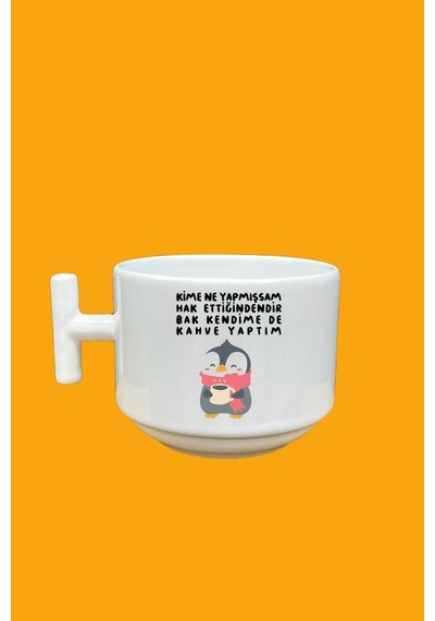 Kime Ne Yapmışşam Hak Ettiğindendir Bak Kendime Kahve Yaptım Baskılı Mood T Kupa Beyaz