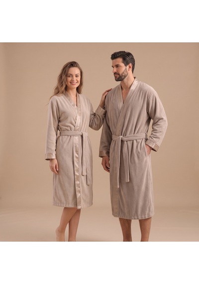 Floss Bambu Unısex Bornoz Kum Taşı