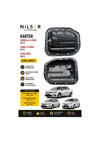 Toyota Corolla Karter 2002-2011 1.4 Dizel Yaris Auris Uyumlu