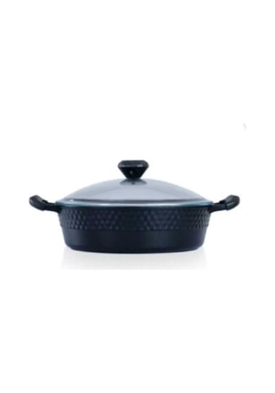 Acar Diamente 26cm Basık Tencere Dg-8564 Siyah