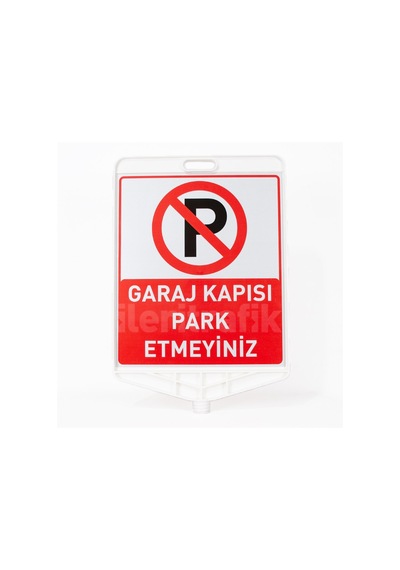 Garaj Kapısı Park Edilmez Uyarı Levhalı Delinatör Seti