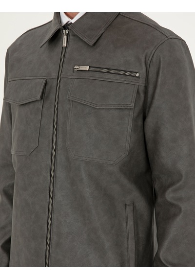 Pierre Cardin Erkek Antrasit Deri Mont-kaban 50300561-070 Antrasit