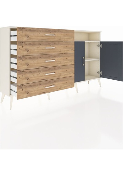 Arges Konsol 2 Raflı 5 Çekmeceli 2 Kapaklı 176x30x99 Aytaşı-antra Aytaşı-antrasit/çam Arges Konsol 2 Raflı 5 Çekmeceli 2 Kapaklı 176x30x99 Aytaşı-antra Aytaşı-antrasit/çam