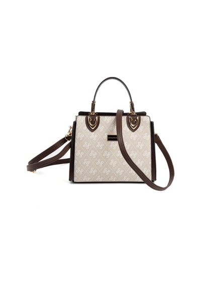 Silver Polo Sp1133 Kadın El Çantası Monogram Taş-kahve