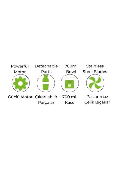 Alveon ALV-201 550 W 1000 ML Elektrikli Mutfak Rondosu