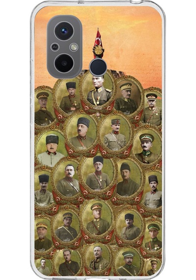 Redmi 12c Uyumlu Atatürk Ve Kurtuluş Savaşı Komutanları Baskılı Silikon Kılıf Renkli