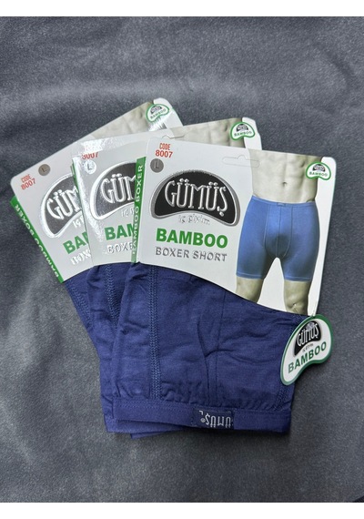 Gümüş Bambu Boxer Mavi