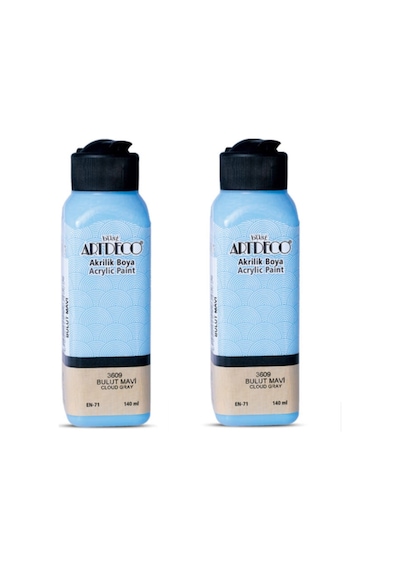 2 Li Akrilik Boya 140 Ml Renk Seçmeli Canlı Ve Pastel Mavi