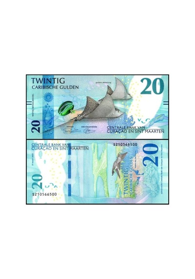 Curaçao En Sınt Maarten 2025 Yılı 20 Gulden Yabancı Kağıt Para Çil Unc Koleksiyon Para