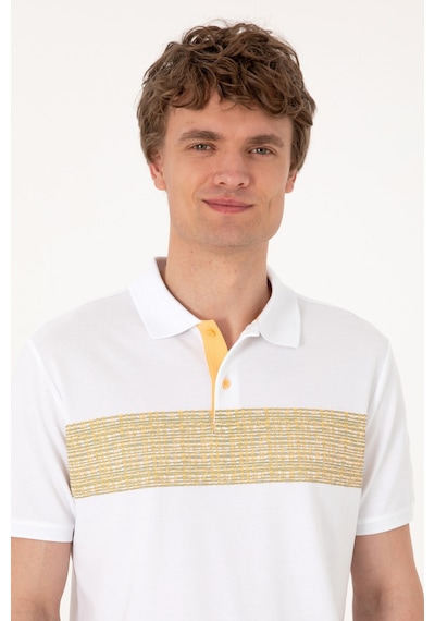 U.S. Polo Assn. Erkek Regular Fit Polo Yaka Beyaz Tişört 50306812-VR049