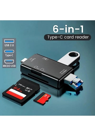 6ın1 Çoklu Dönüştürücü Adaptör