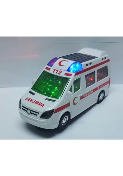 Oyuncak Ambulans Araba Sesli Işıklı Beyaz