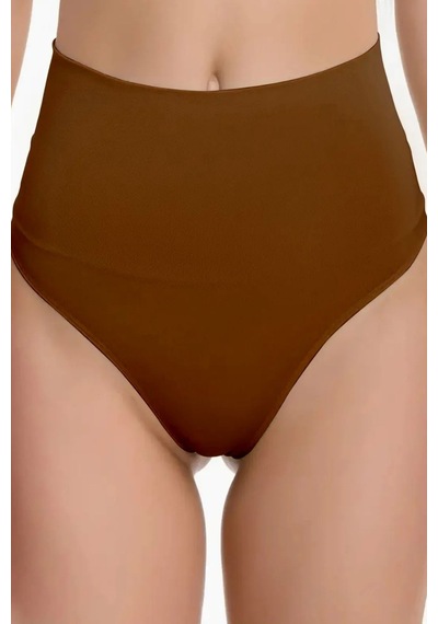 Montela Model Ekstra Bel Toparlayıcı Alt Karın Etkili String Külot Kahve Renk Kahve