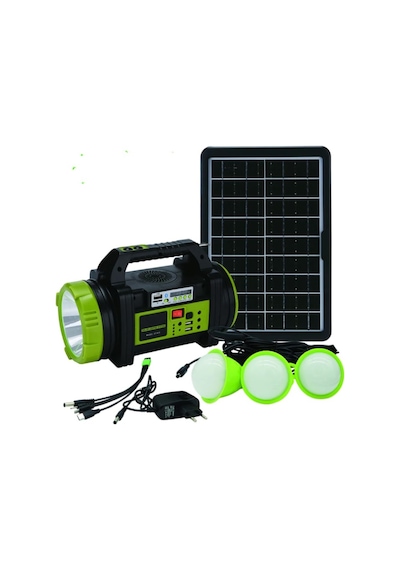 Wıson Ws-5683 Şarjlı 30w Solar Şarjlı Ev Aydınlatma Seti Ra Ve Fan Powebank
