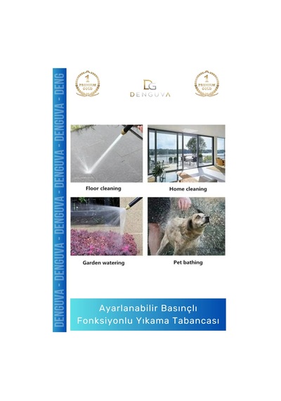 Basınçlıyıkamatabancası Ayarlanabilir Basınçlı Profesyonel Bahçe Sulama Fonksiyonlu Araba Yıkama Ta