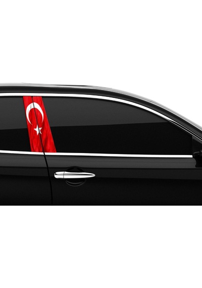 Araba Etiketleri, Tuning Kaplama, Direk Folyosu - Türk Bayrağı Renkli