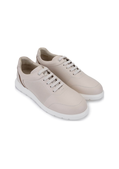 Tamer Tanca Erkek Hakiki Deri Bej Sneakers & Spor Ayakkabı 1093 1198 Erk Ayk Y25 Bej Dr Bej