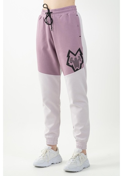 Maraton Sportswear Comfort Kadın Dönüşlü Paça Basic Açık Lila Pantolon 22028-açık Lila Açık Lila