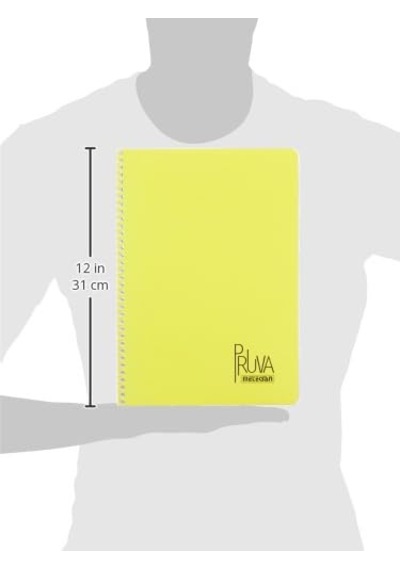 A4 Pet Spiralli Karton Kapaklı Defter 144 Yaprak - Çizgili Çok Renkli