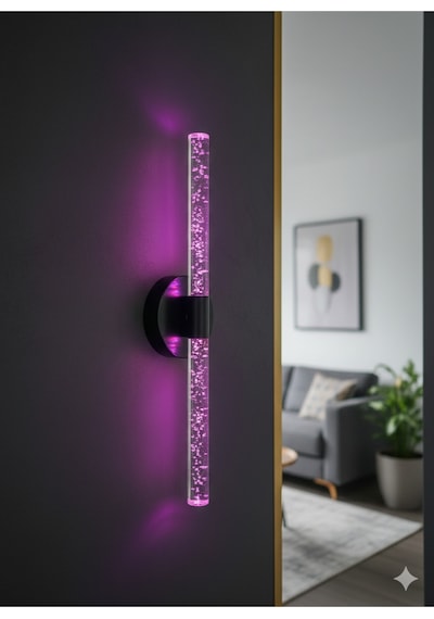 Bhbackhome Bubbleflux Large Şık Tasarım Modern Ledli Aplik 51 Cm Antrasit Rgb Elektrikli Kumandalı Antrasit