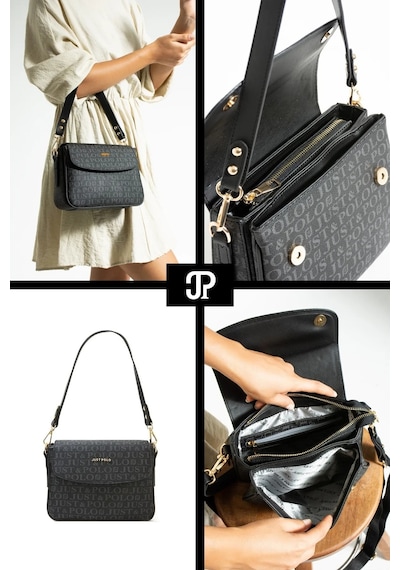 Just Polo Günlük Kombinlere Uygun Kadın Orijinal Günlük El Ve Omuz Çantası Shoulder Bag Siyah 70767997