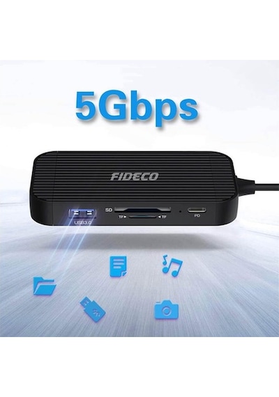 Fideco Type C To 4K Hdmi Gigabit Ethernet Usb 3.0 Hub 9 In 1 (519128014)