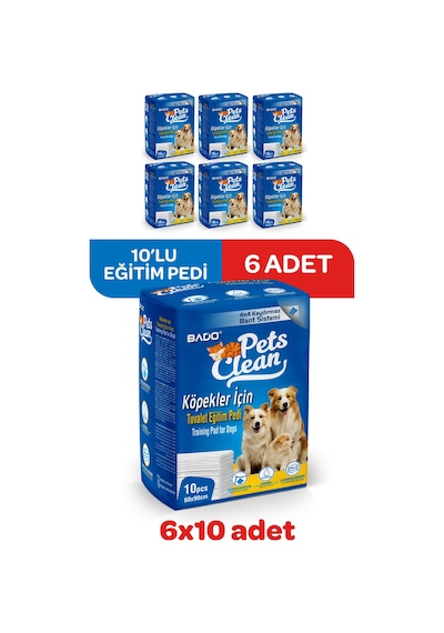 Pets Clean Eğitim Çiş Pedi 10lu 60 90cm 6'lı Paket
