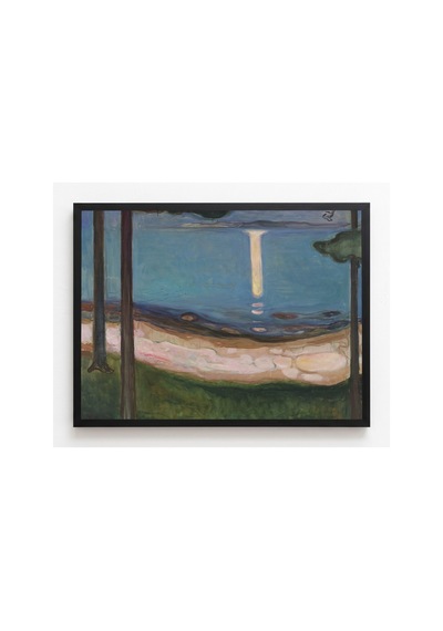 Modern Sanat Munch Ay Işığı Çerçevesiz Poster 21x30 Cm A4 Tablo Modern Sanat Ekspresyonizm
