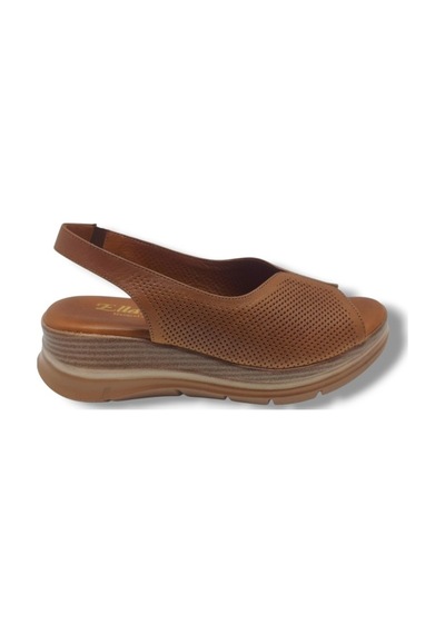 Ellanor S-564-26 Hakiki Deri Anatomik Dolgu Taban Kadın Sandalet Taba Ellanor S-564-26 Hakiki Deri Anatomik Dolgu Taban Kadın Sandalet Taba
