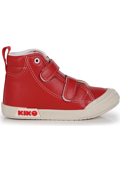 Kiko Kids Garf Günlük Cırtlı Kız Çocuk Bot Ayakkabı Kırmızı Kırmızı