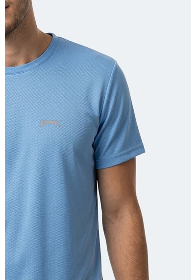 Slazenger Herrera Erkek Saks Mavi Tişört