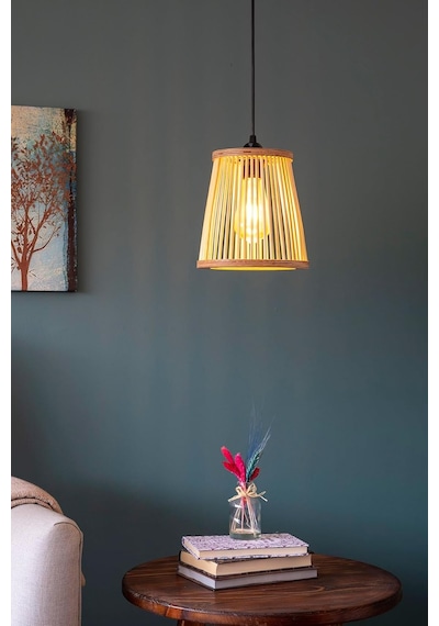 Rustik Serisi Ayder Bambu Sarkıt Avize 20cm Diğer