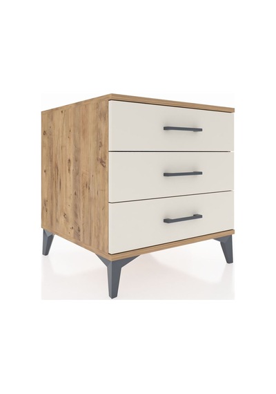 Kronos Komodin 3 Çekmeceli 60x59x64 Çam-aytaşı Çam