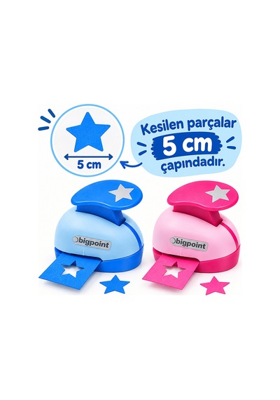 Bigpoint Şekilli Delgeç 5cm Yıldız X 4 Adet Diger