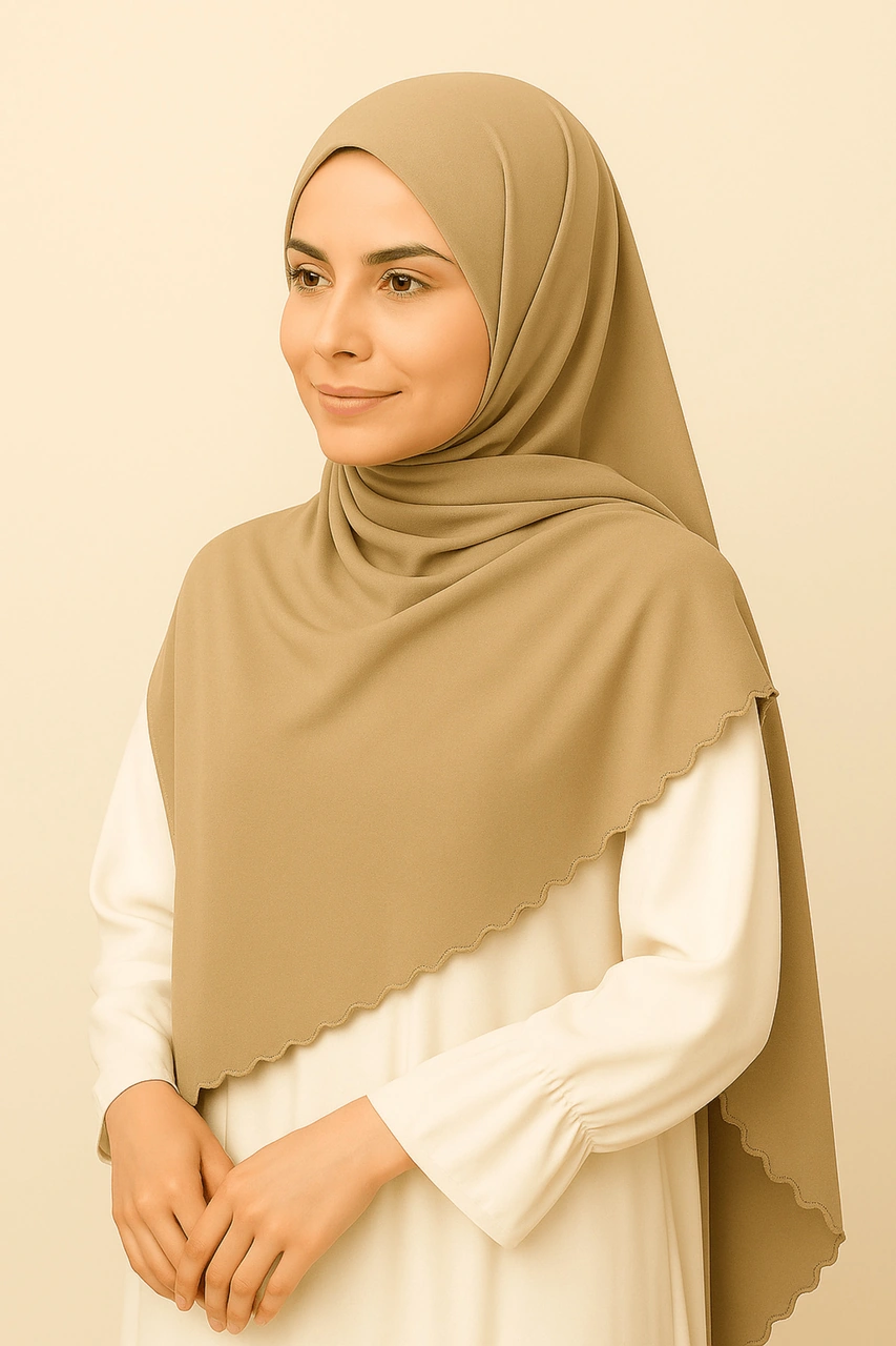 Mim Eşarp Enba Premium Jersey Sandy Şal - 75x190 Cm Gold