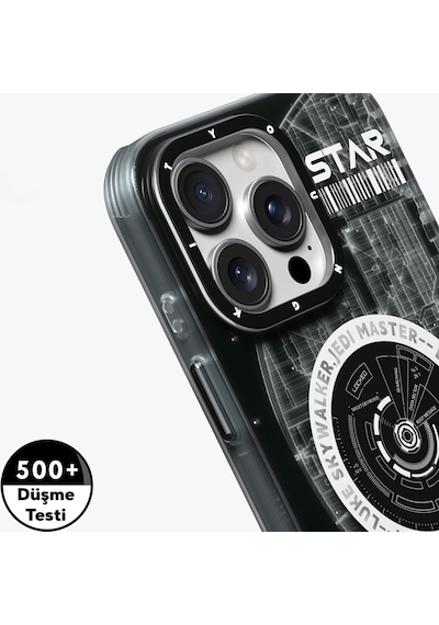 Apple Uyumlu iPhone 16 Pro Max Kılıf Magsafe Özellikli Airbagli Hologram Tasarım Youngkit Interstellar Seri Füme